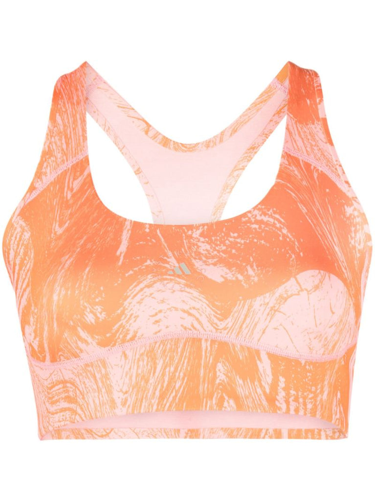Orange Truepurpose Printed Sports Bra