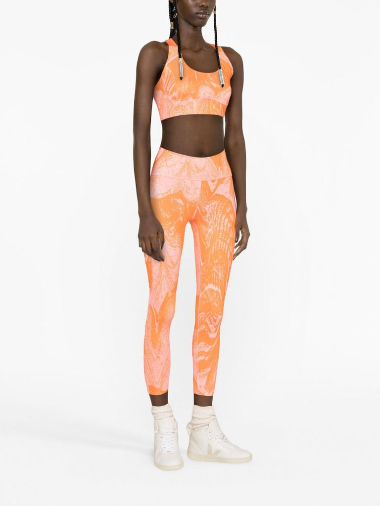 Orange Truepurpose Printed Sports Bra