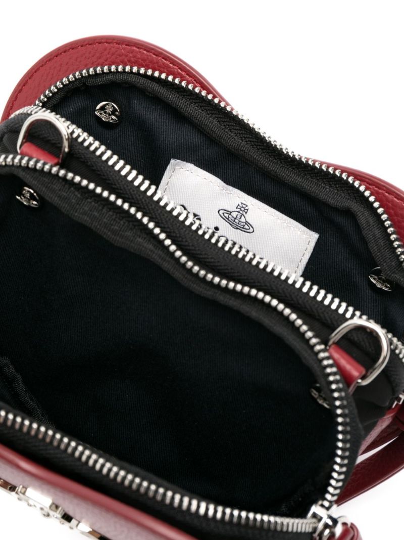 Red Belle Heart Frame Clutch Bag