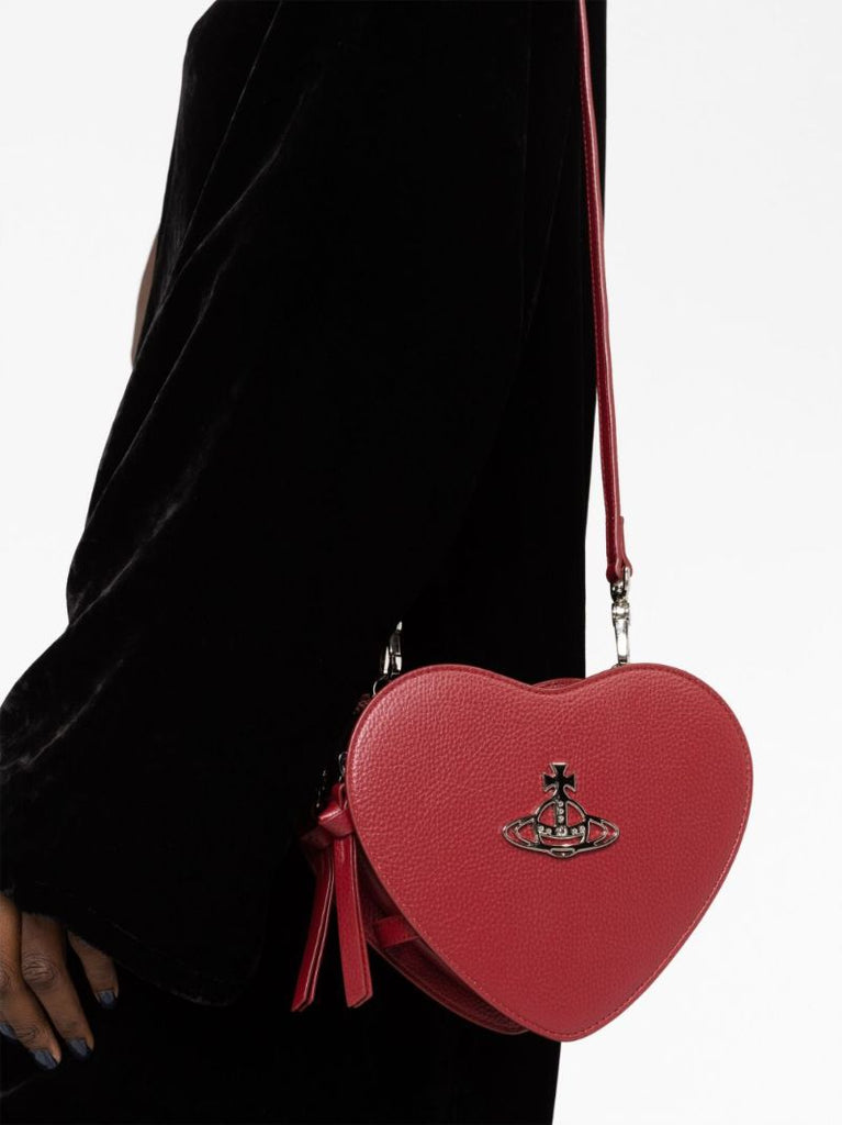 Red Belle Heart Frame Clutch Bag