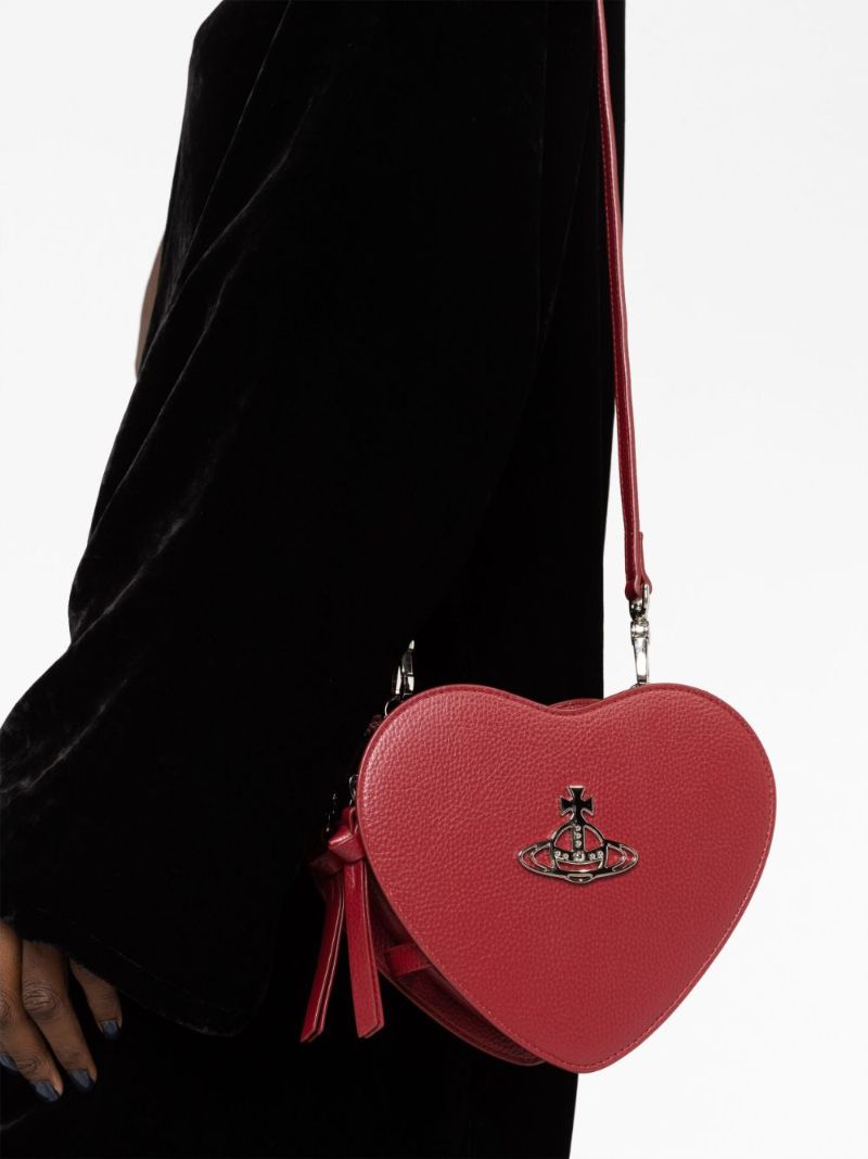 Red Belle Heart Frame Clutch Bag
