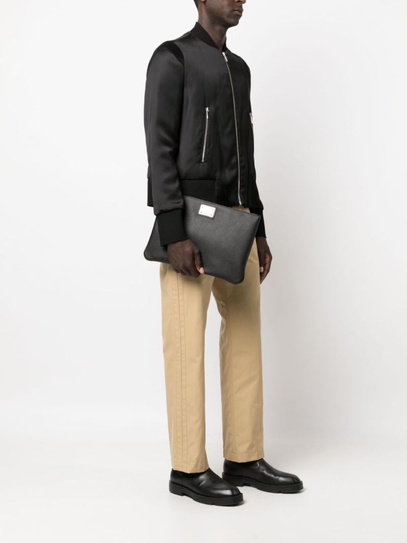 Black Logo-plaque Clutch Bag