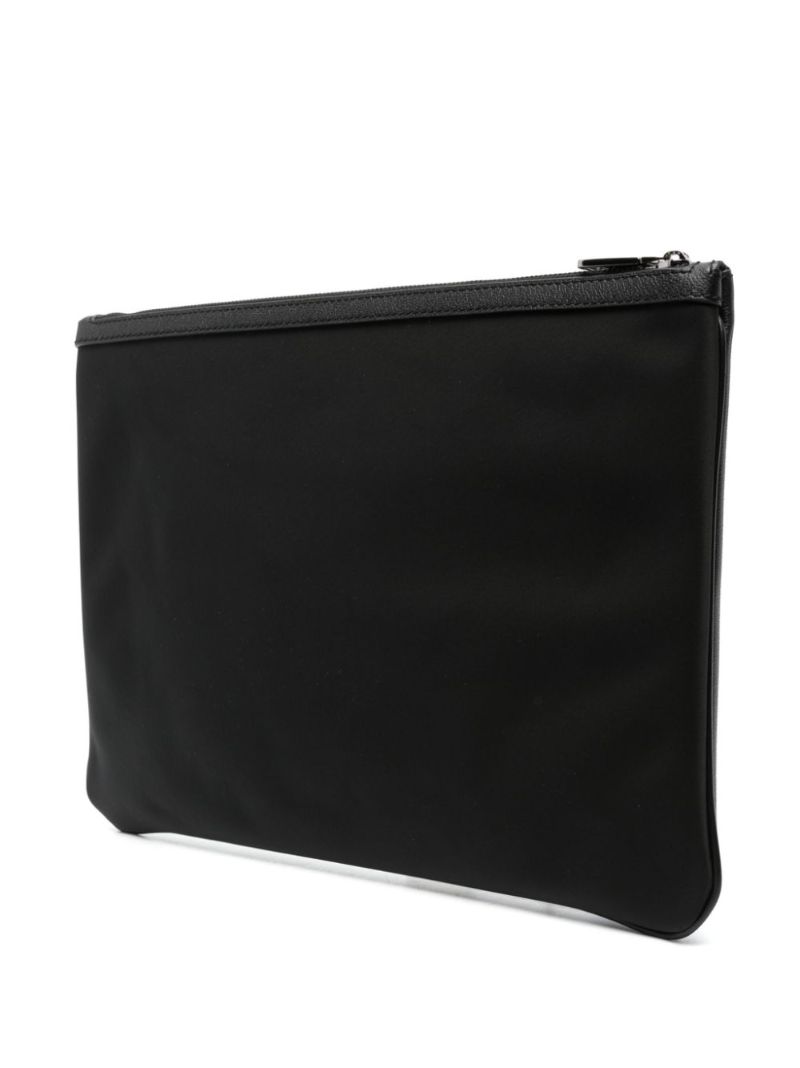 Black Logo-plaque Clutch Bag