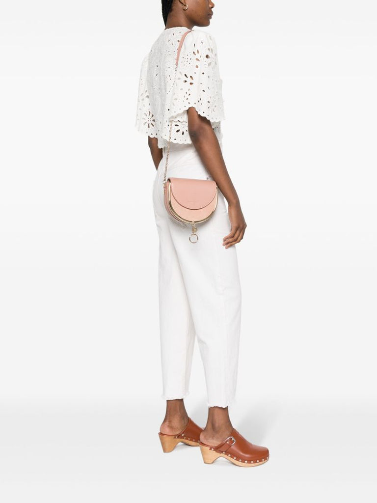 Pink Mara Small Leather Shoulder Bag