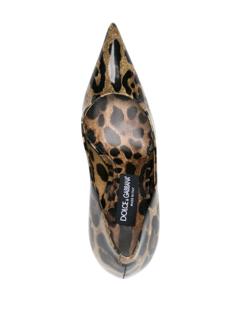 X Kim Brown 110 Leopard-print Pumps