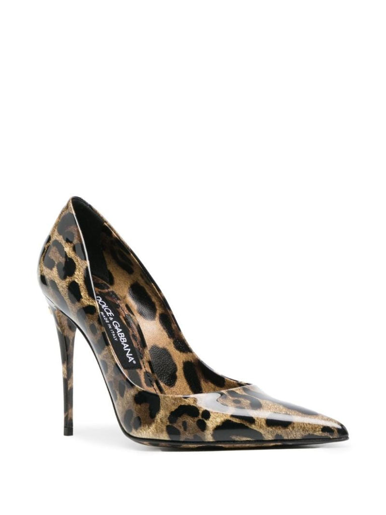 X Kim Brown 110 Leopard-print Pumps