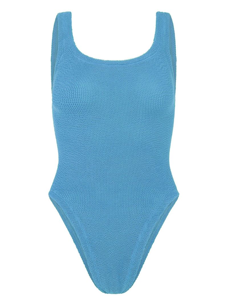 Blue Crinkled Swimsuit