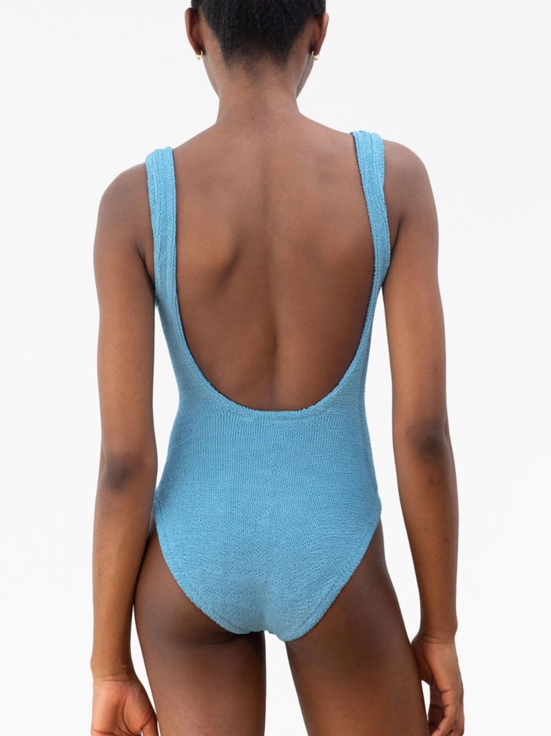 Blue Crinkled Swimsuit
