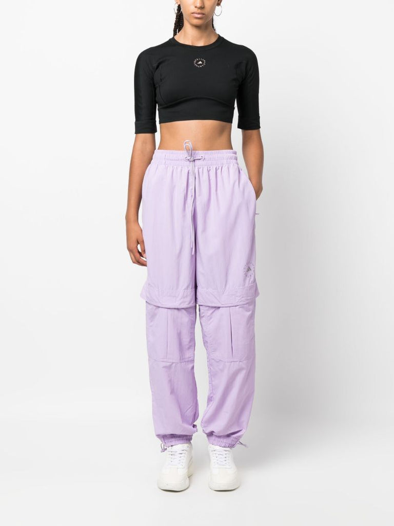 Purple Drawstring Cargo Pants