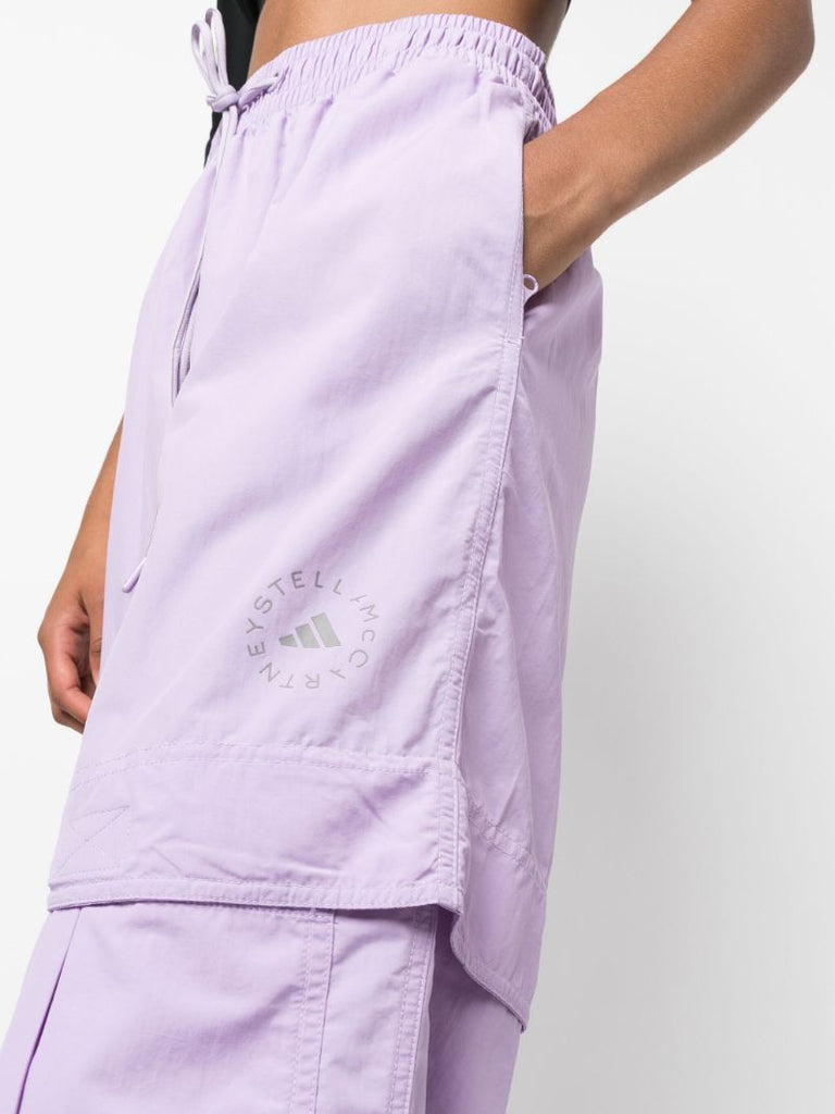 Purple Drawstring Cargo Pants