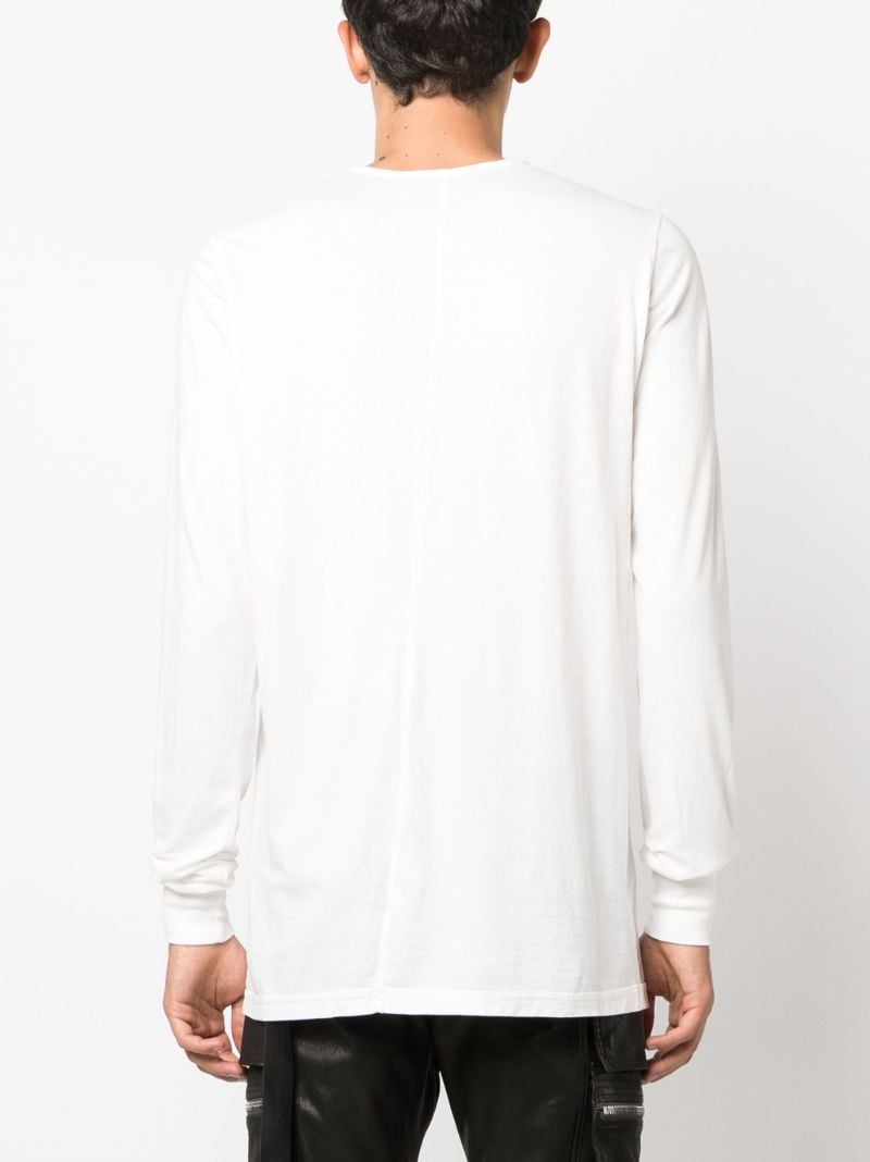 White Drawstring-hem Cotton T-shirt