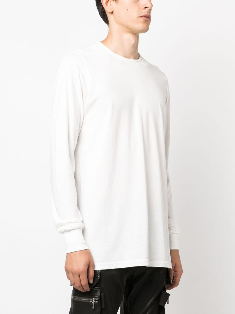 White Drawstring-hem Cotton T-shirt