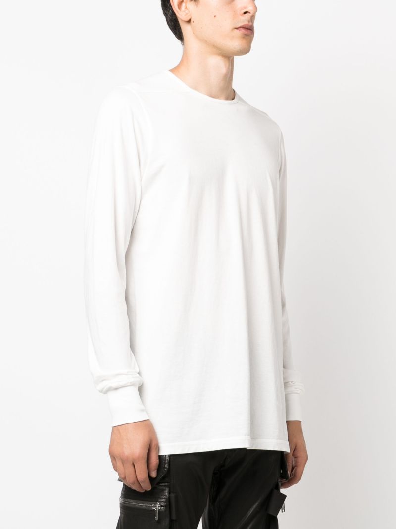 White Drawstring-hem Cotton T-shirt
