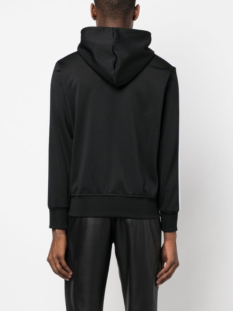 Black Logo Print Hooded Jacket