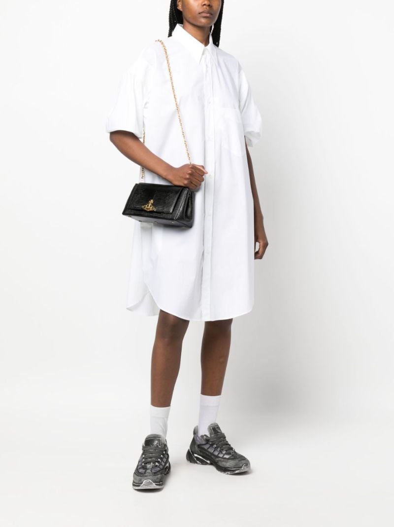 Black Medium Hazel Leather Shoulder Bag