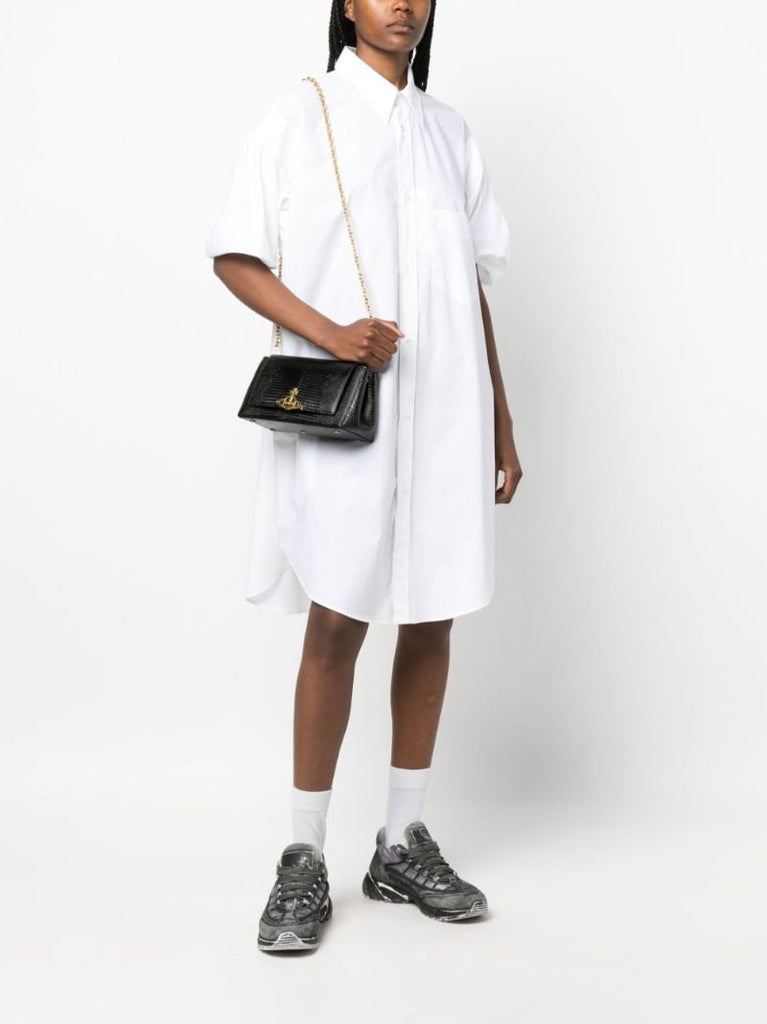 Black Medium Hazel Leather Shoulder Bag