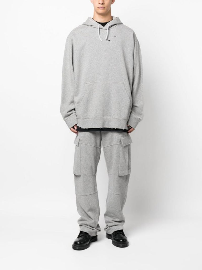Grey Cotton Cargo Pants