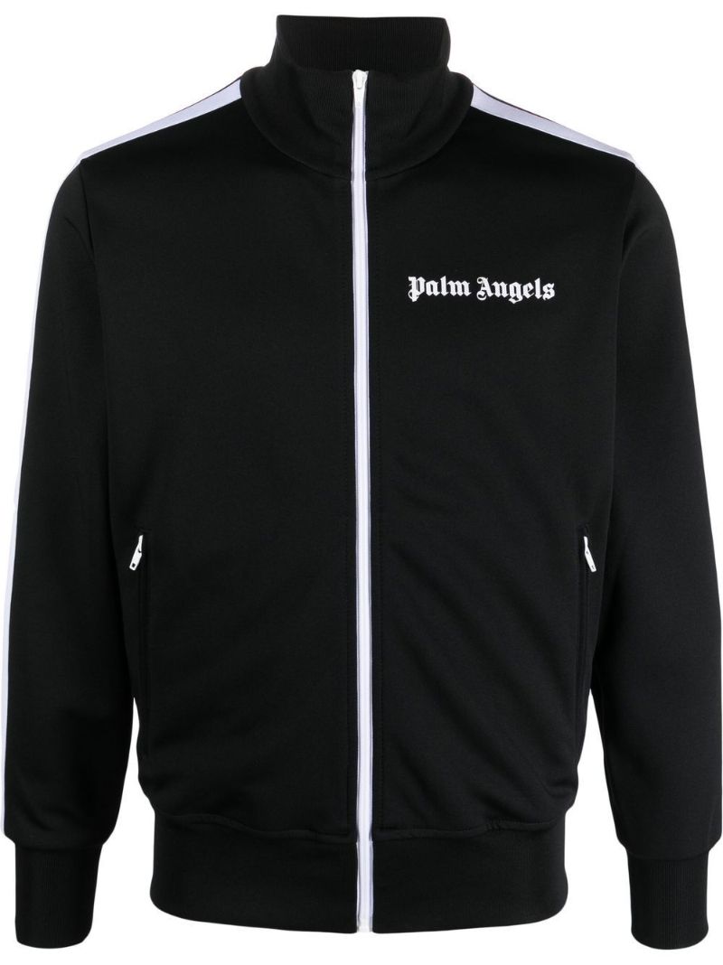 Black Logo Print Track Jacket