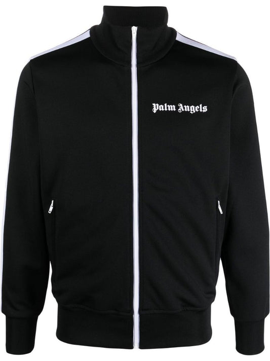 Black Logo Print Track Jacket