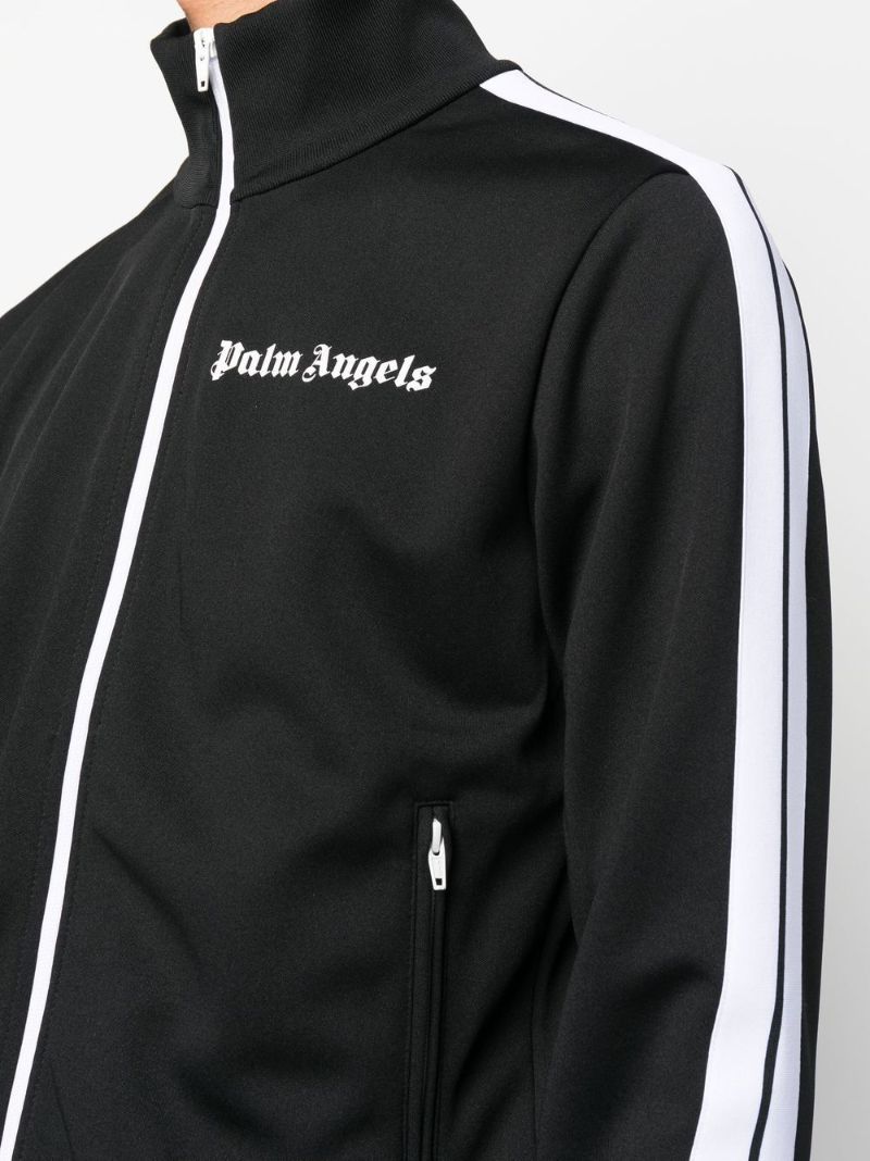 Black Logo Print Track Jacket