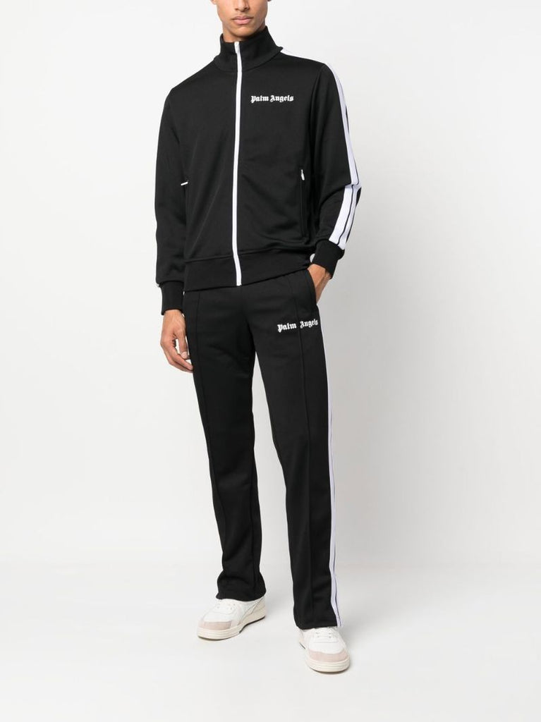 Black Logo Print Track Jacket
