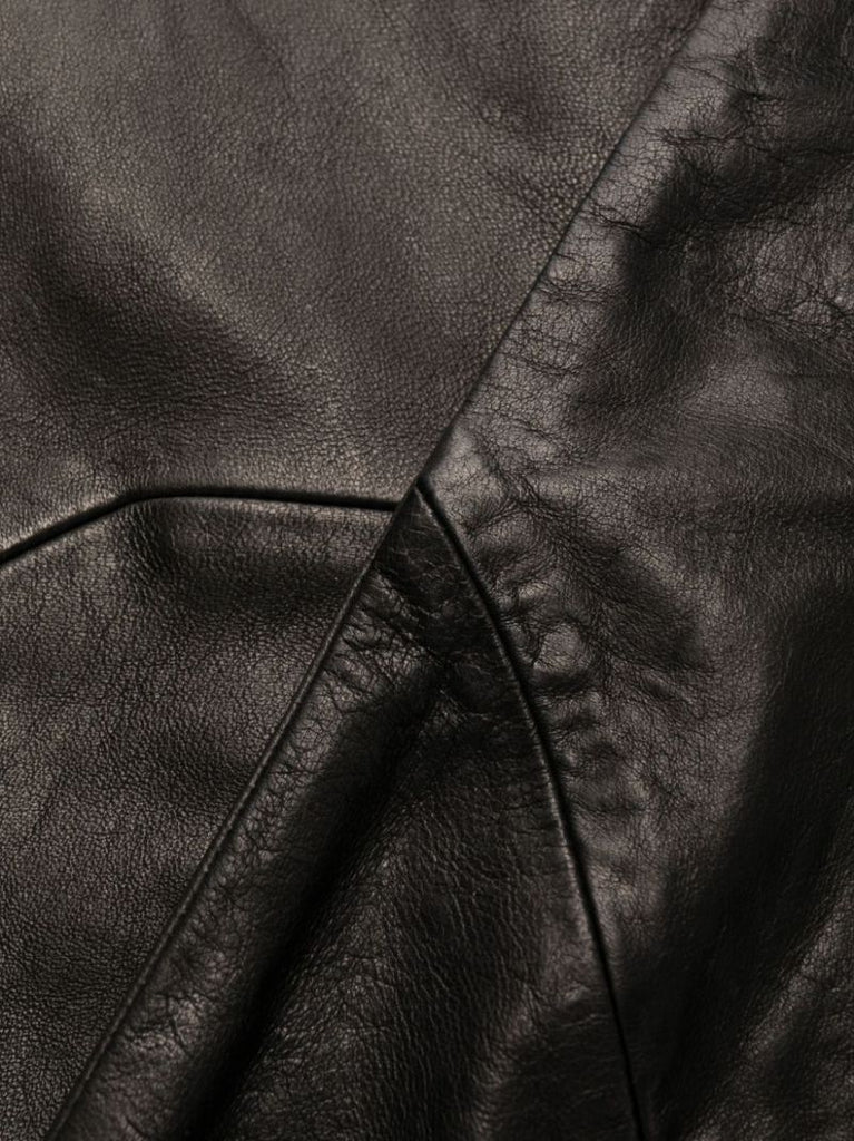 Black Tyrone Leather Skinny Trousers