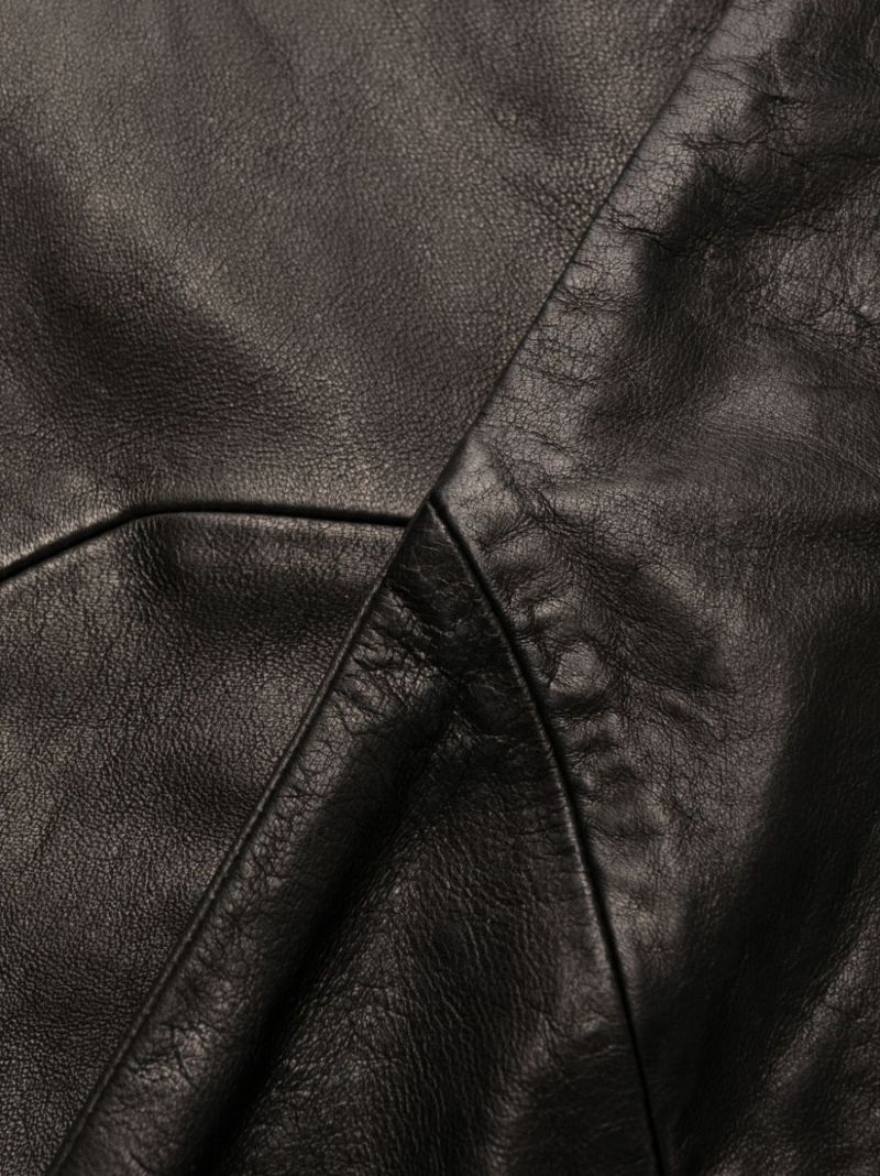 Black Tyrone Leather Skinny Trousers