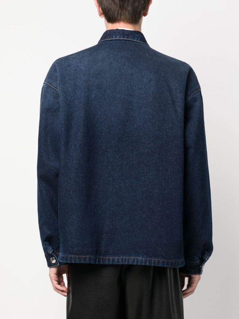 Blue Triangle-logo Denim Shirt