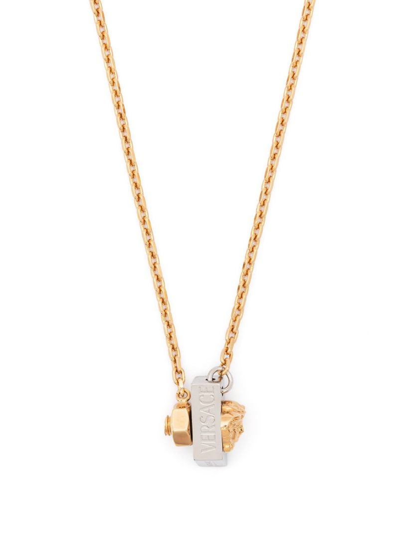 Gold-tone Medusa Screw Necklace