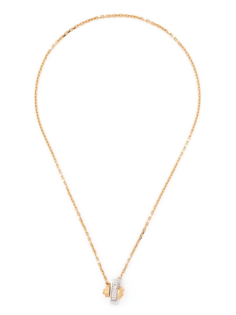 Gold-tone Medusa Screw Necklace