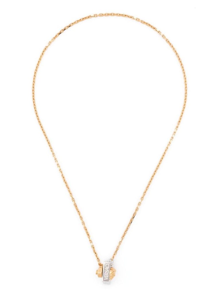 Gold-tone Medusa Screw Necklace