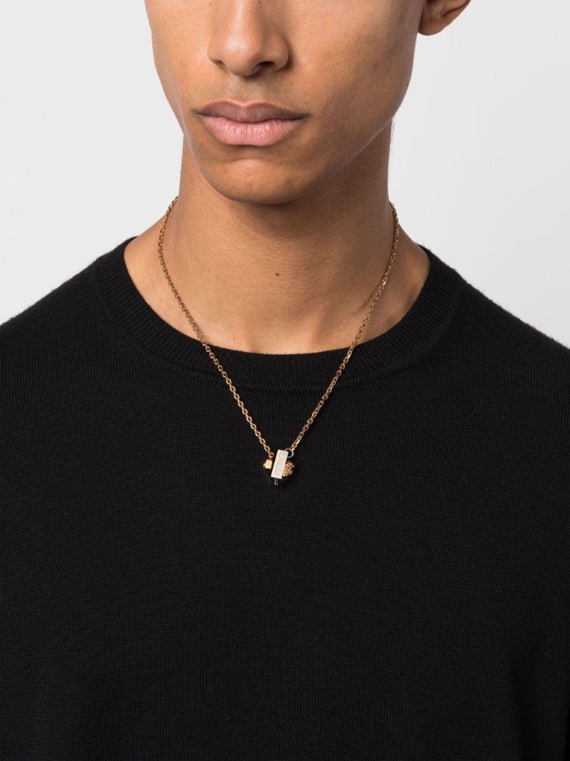 Gold-tone Medusa Screw Necklace