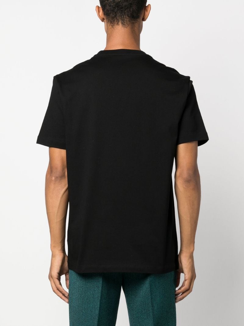 Black Versace Film Titles-print Cotton T-shirt