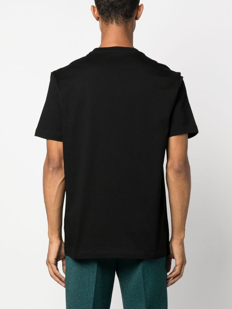 Black Versace Film Titles-print Cotton T-shirt