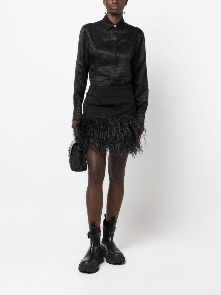 Black Croc-devorÃ_x0083_Â© Long Sleeve Shirt