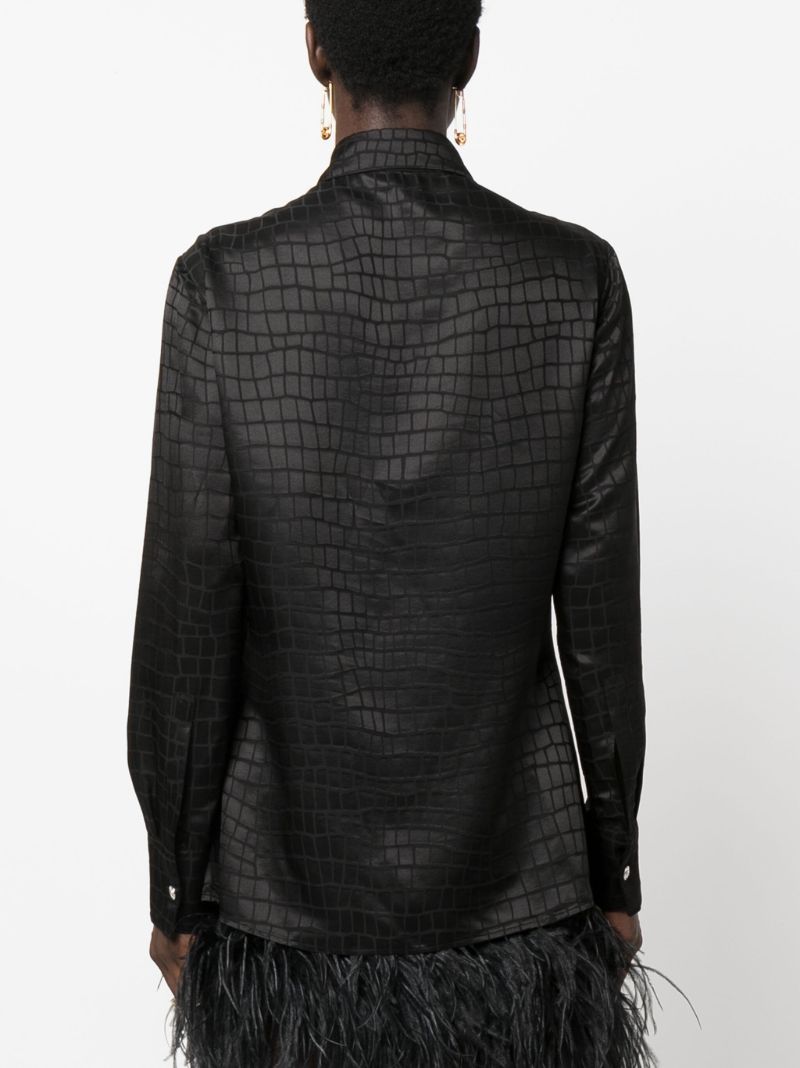 Black Croc-devorÃ_x0083_Â© Long Sleeve Shirt