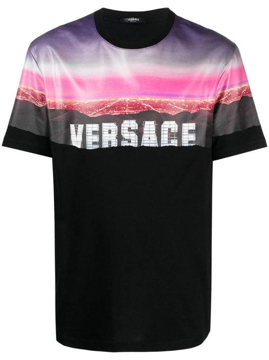 Black Versace Hills Cotton T-shirt