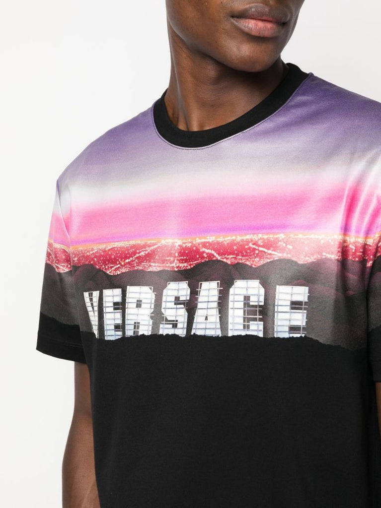 Black Versace Hills Cotton T-shirt