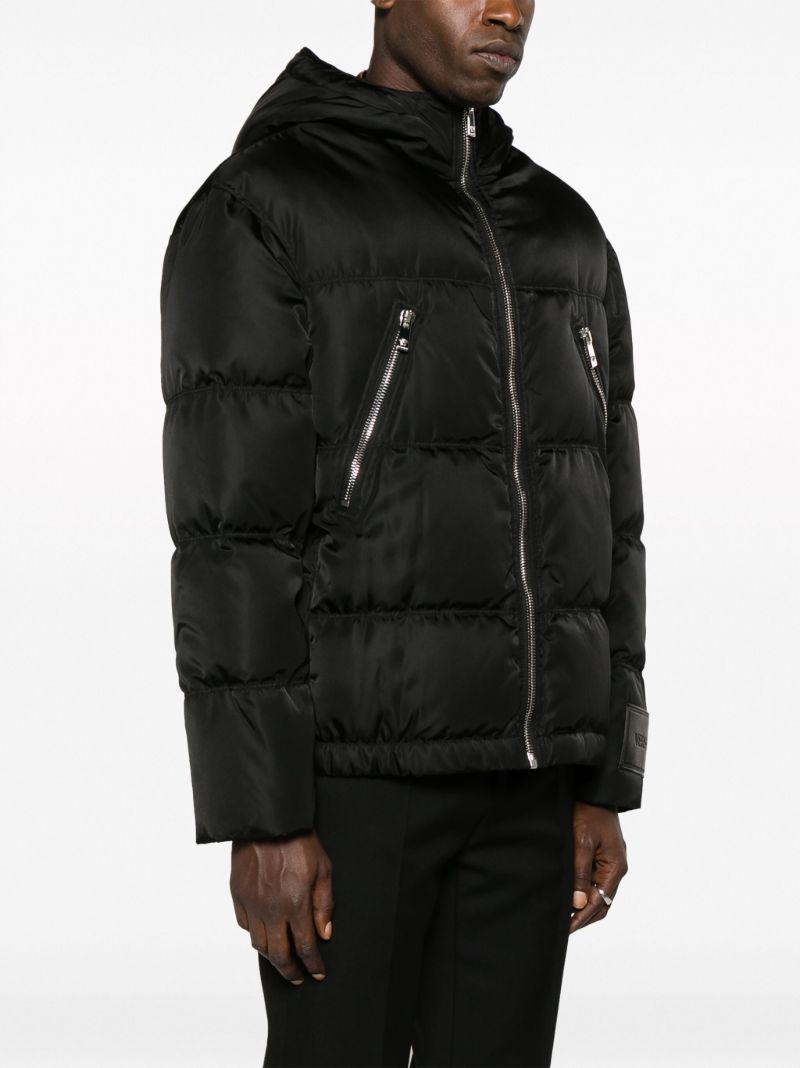 Black Hooded Padded Jacket