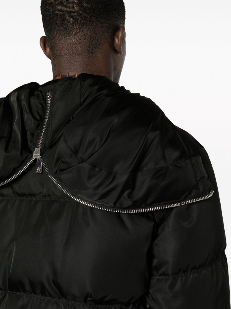 Black Hooded Padded Jacket