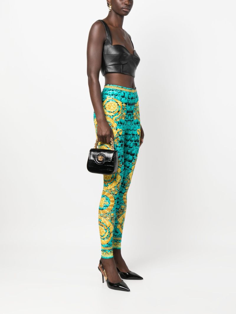 Black La Medusa Leather Tote Bag