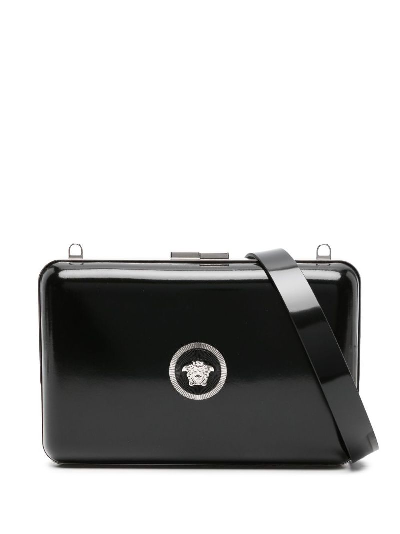 Black Medusa Biggie Leather Messenger Bag