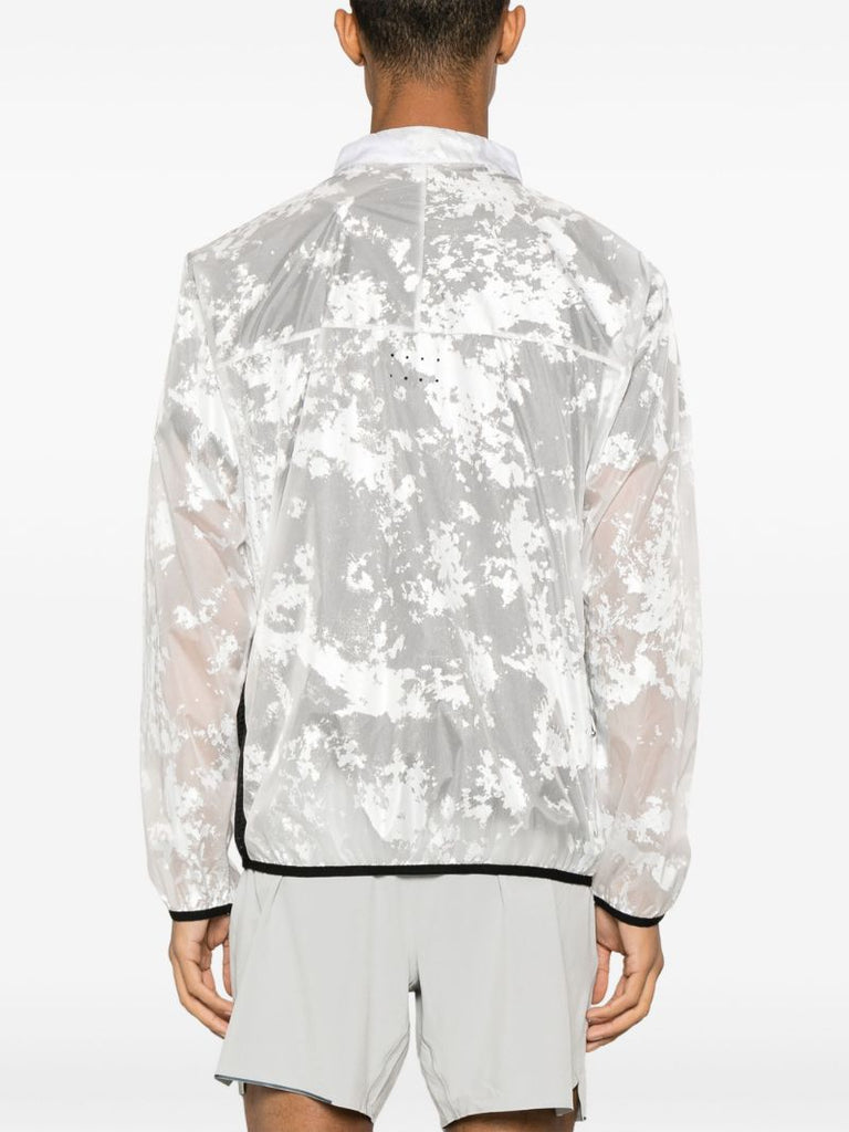 White Foil-print Track Jacket