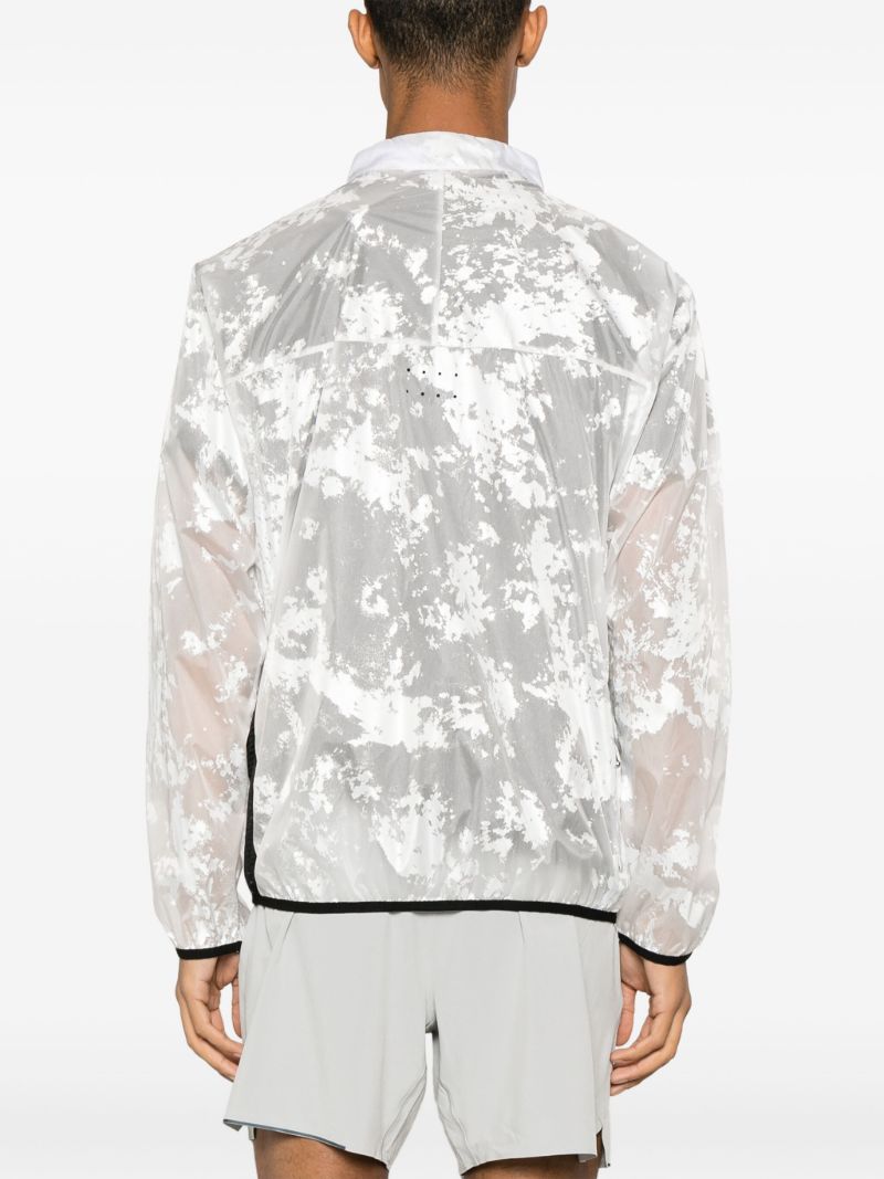 White Foil-print Track Jacket
