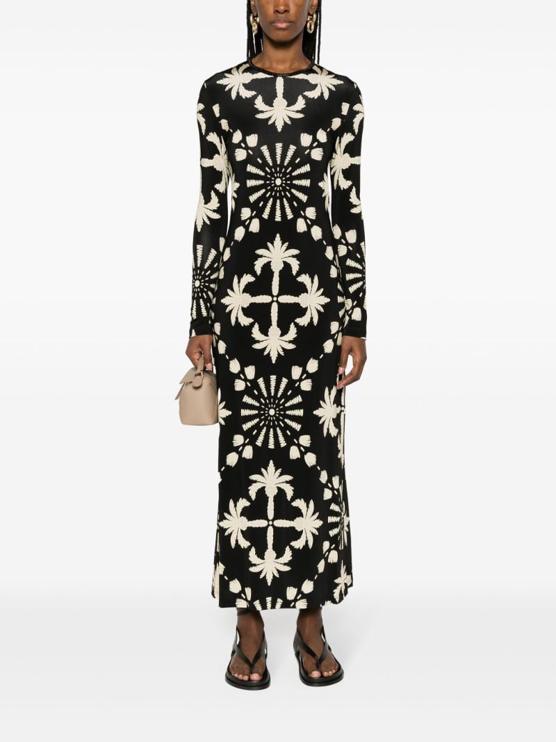 Black Garden Warrior Maxi Dress