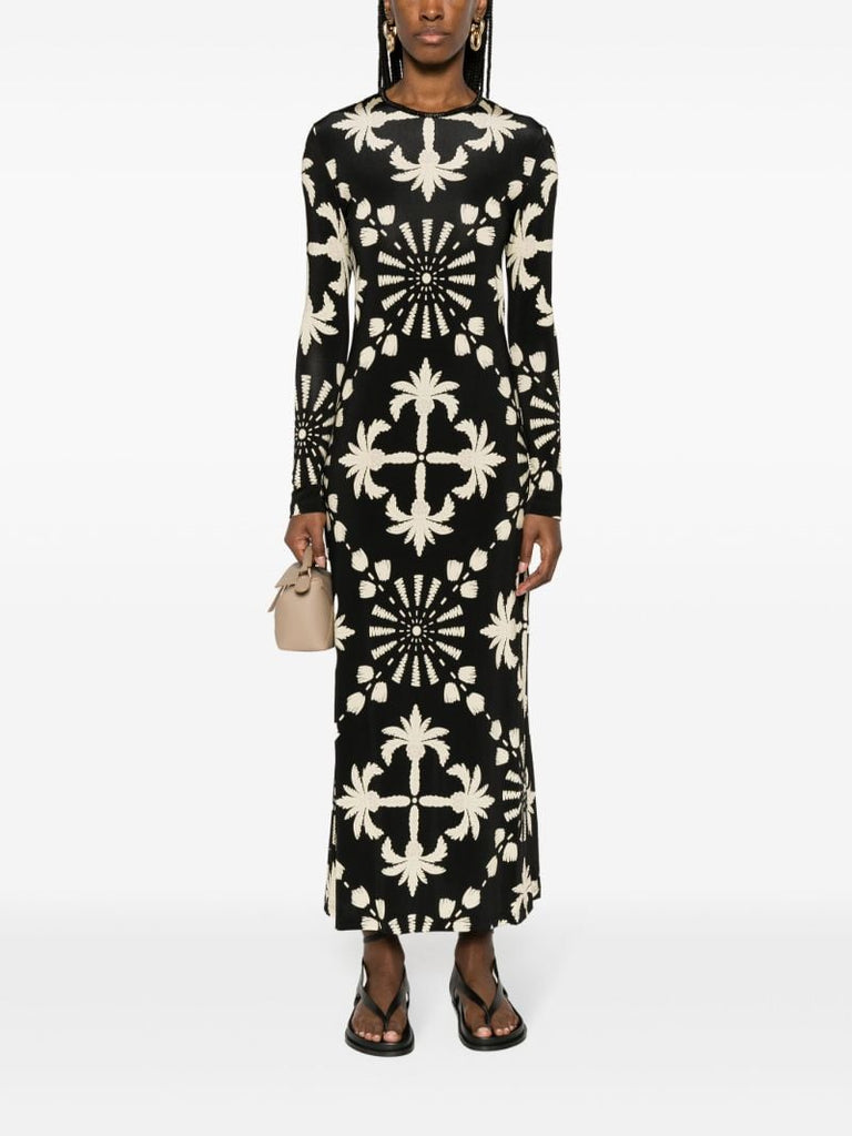 Black Garden Warrior Maxi Dress