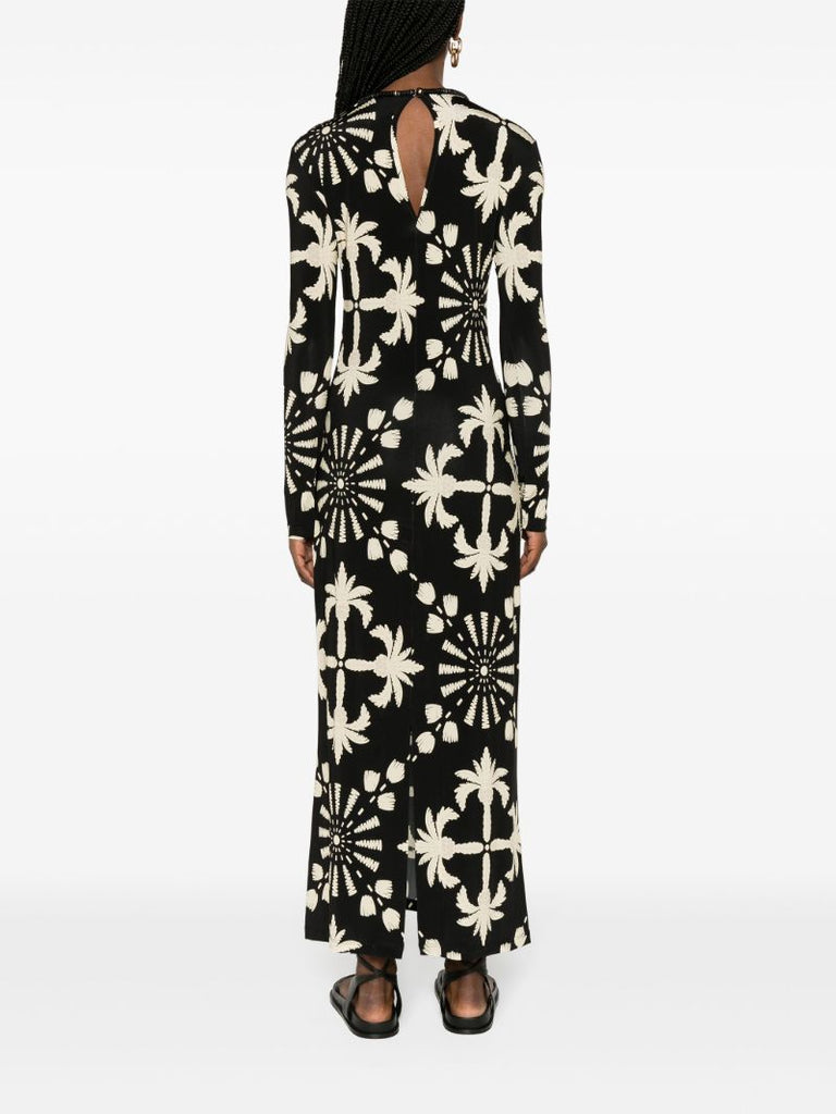 Black Garden Warrior Maxi Dress