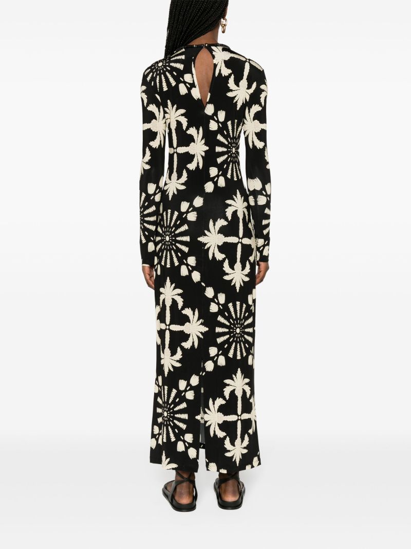 Black Garden Warrior Maxi Dress