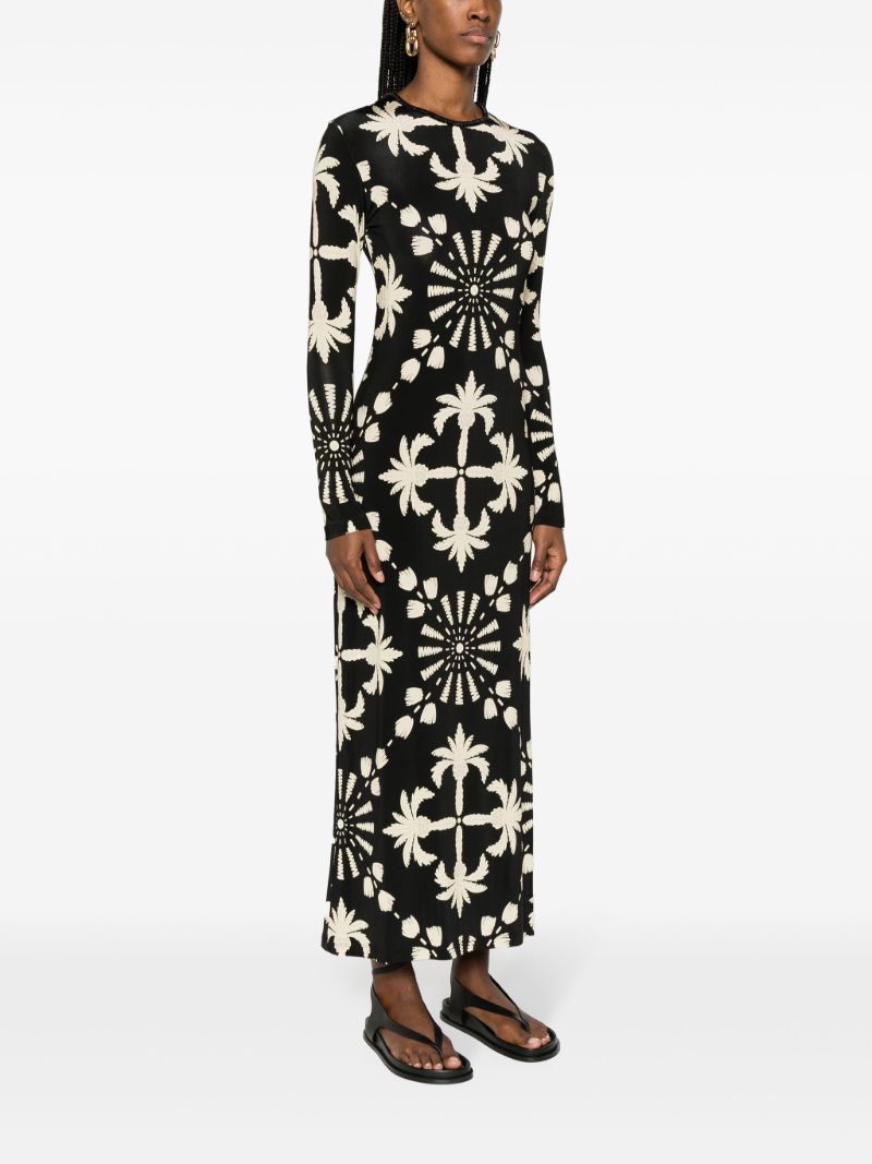 Black Garden Warrior Maxi Dress