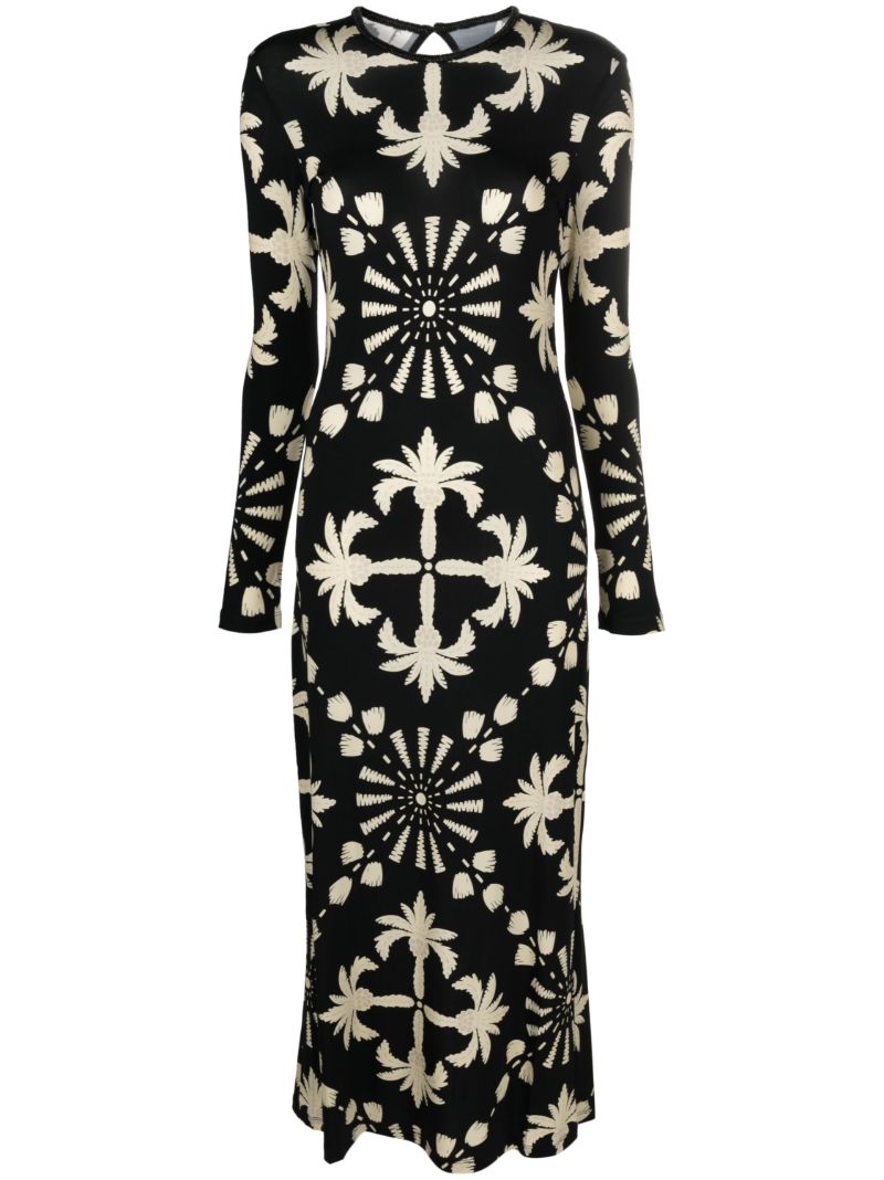 Black Garden Warrior Maxi Dress